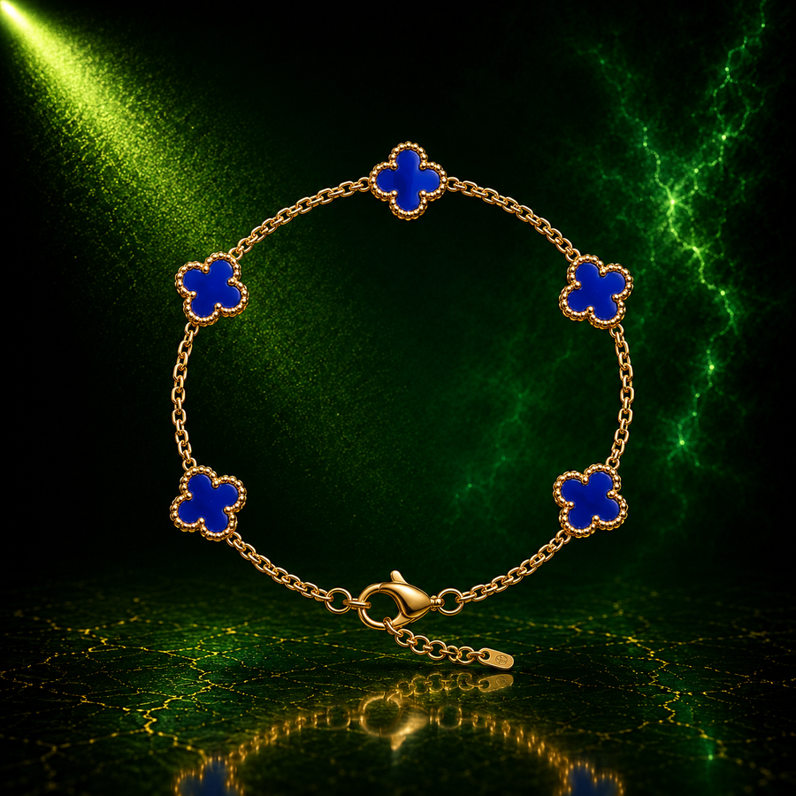 Royal Sapphire Clover Bracelet