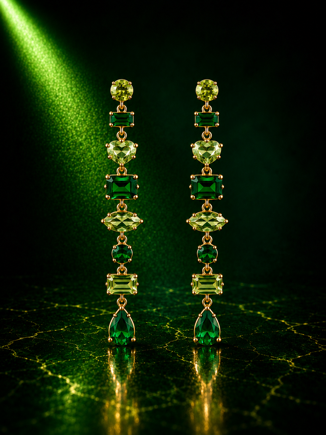 Emerald Cascade Earrings