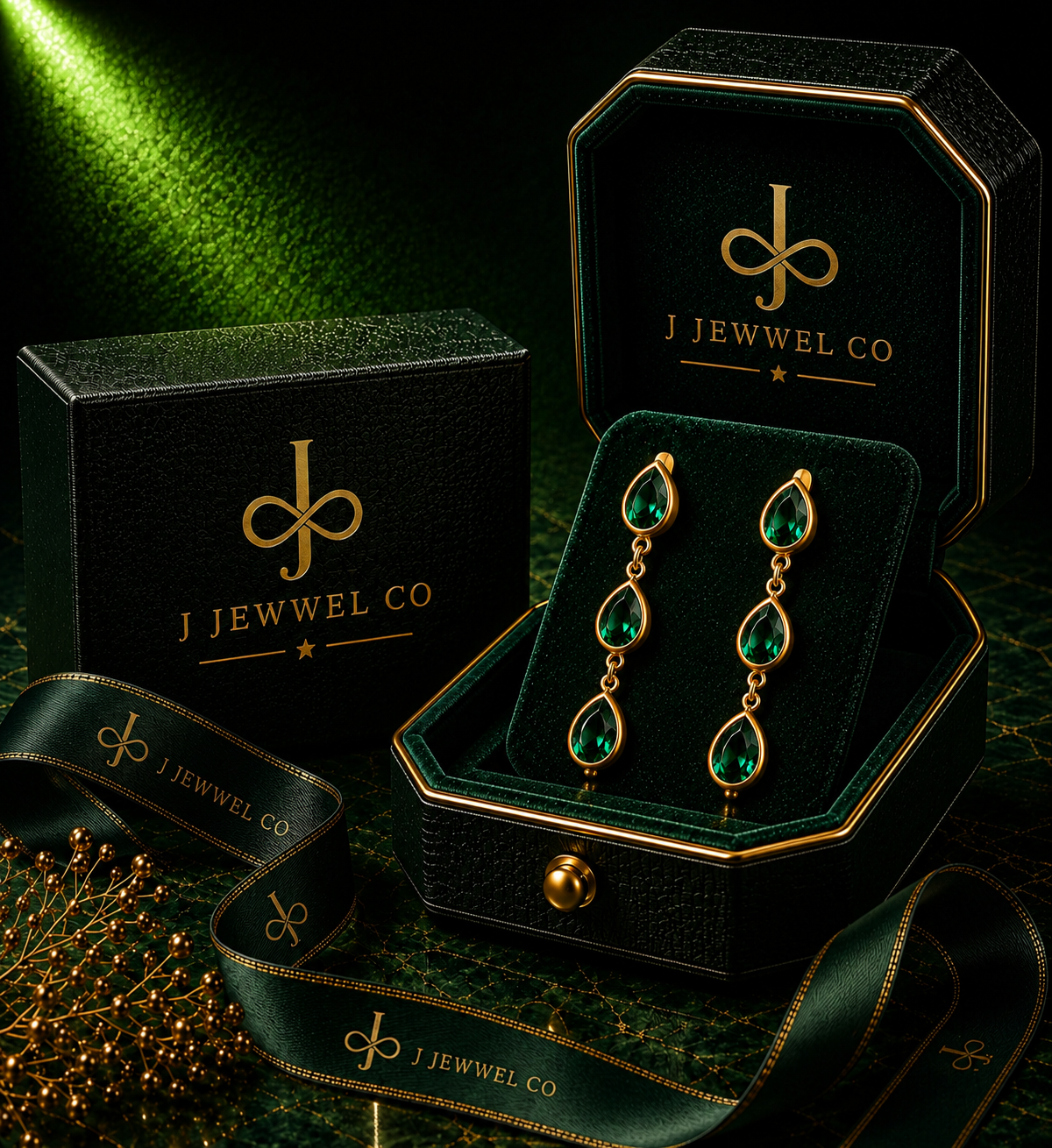 Emerald Rain Earrings