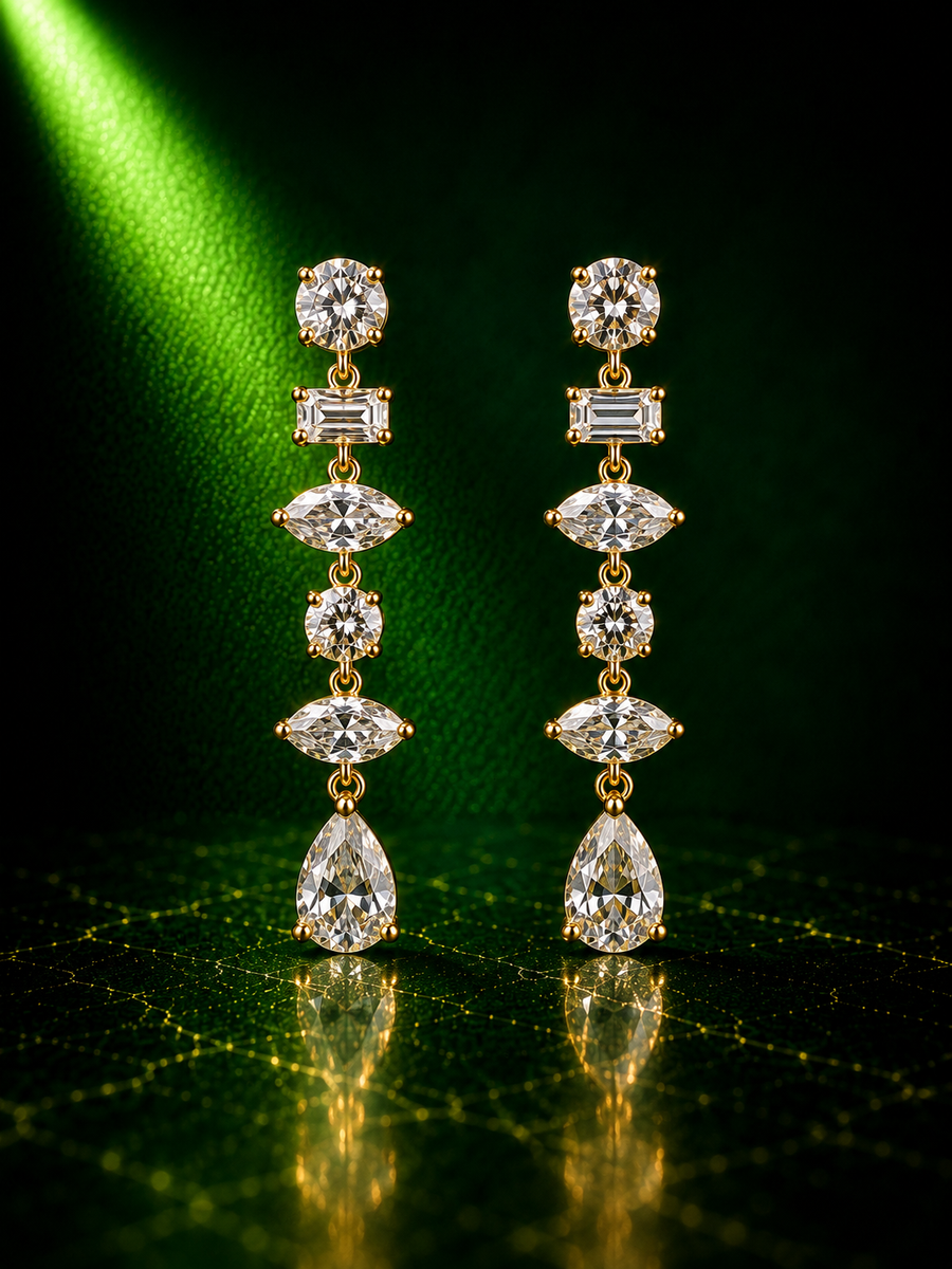 Diamond Cascade Earrings
