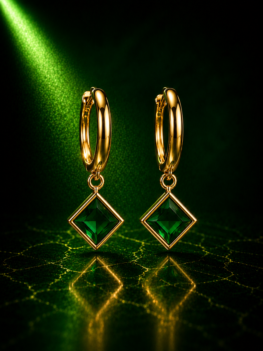 Emerald Eclipse Earrings