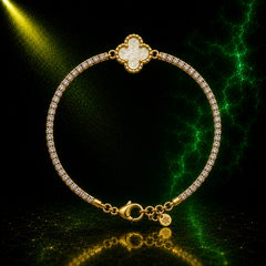 Ivory Clover Tennis Bracelet