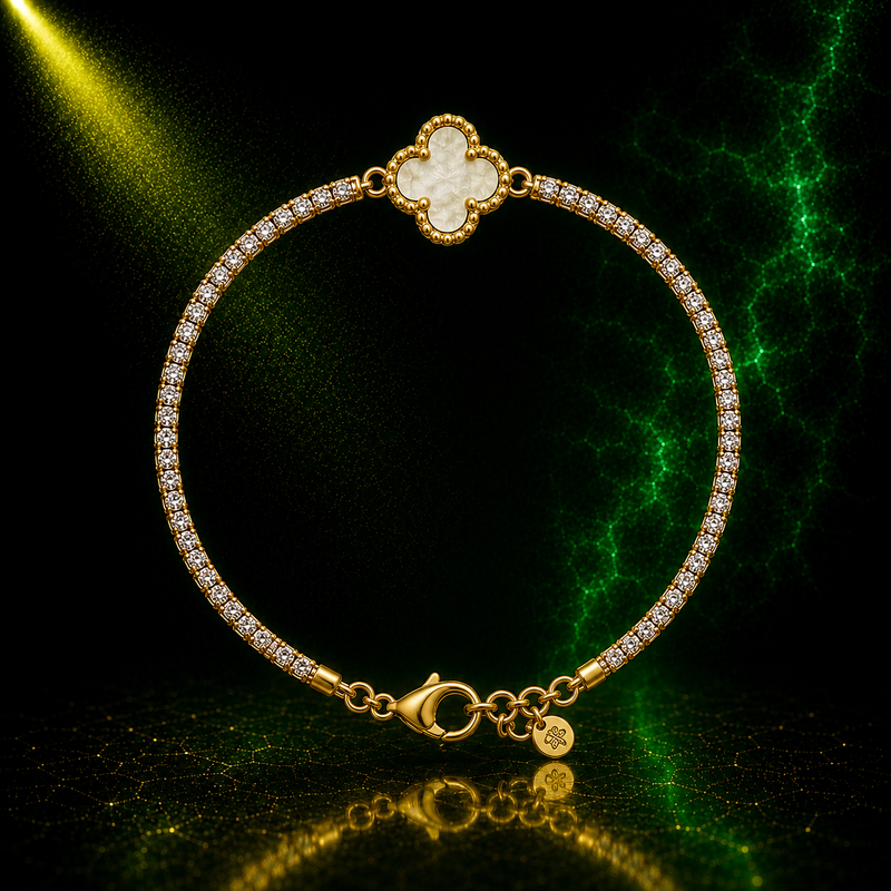 Ivory Clover Tennis Bracelet