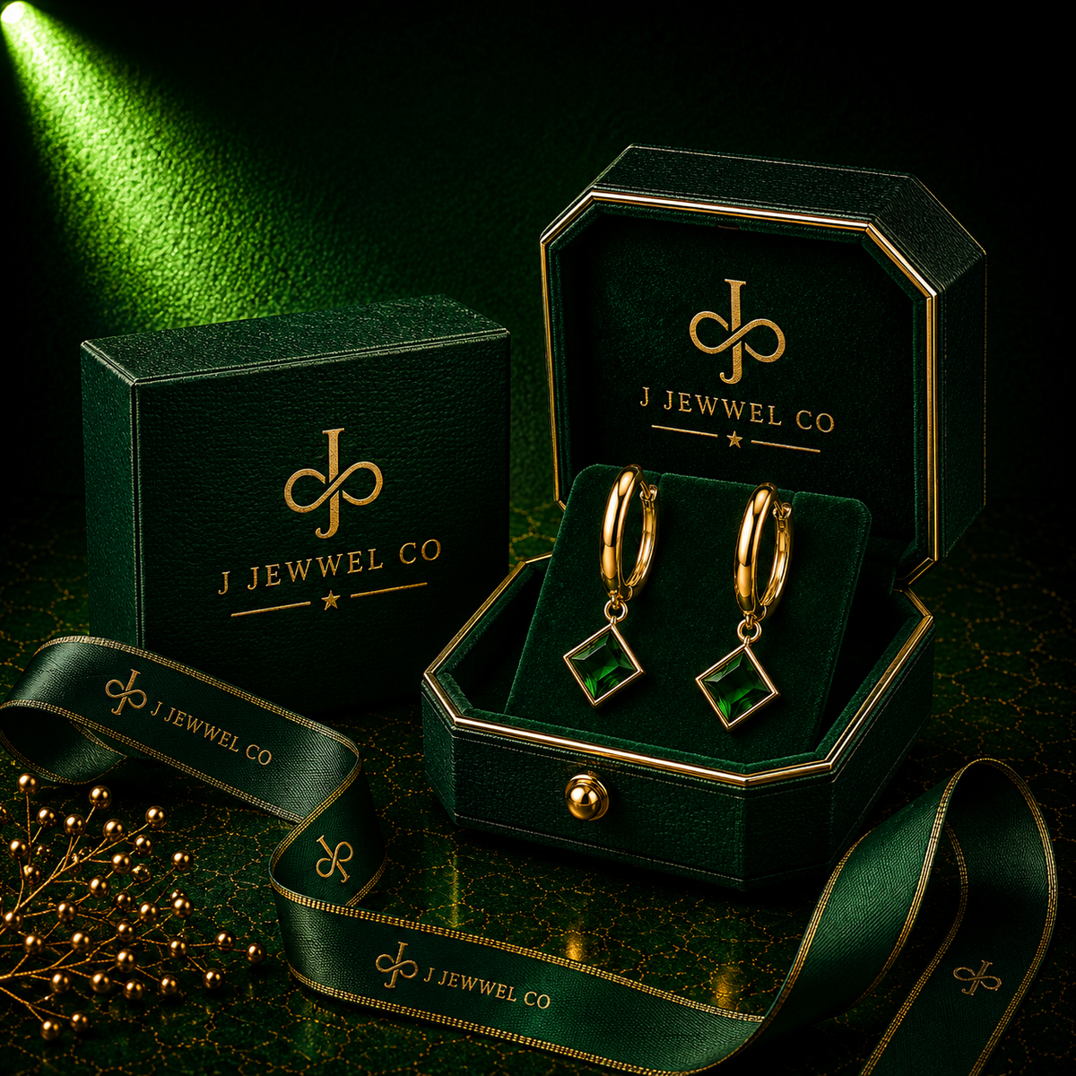 Emerald Eclipse Earrings