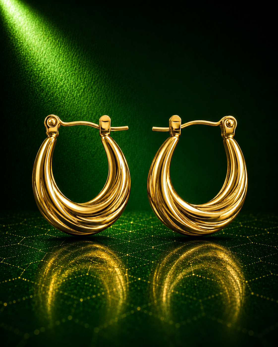 Fluid Gold Hoops Earrings