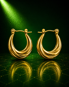 Fluid Gold Hoops Earrings